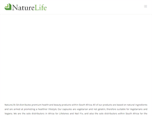 Tablet Screenshot of naturelife.co.za